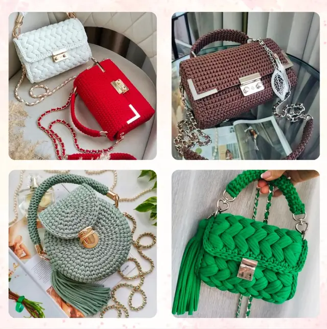 Bolsa de crochê do catálogo 1
