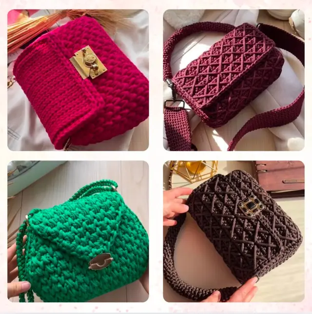 Bolsa de crochê do catálogo 2