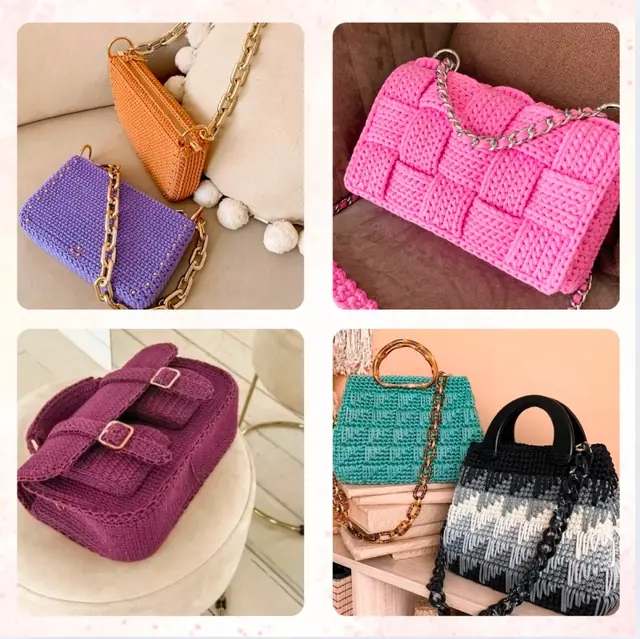 Bolsa de crochê do catálogo 5