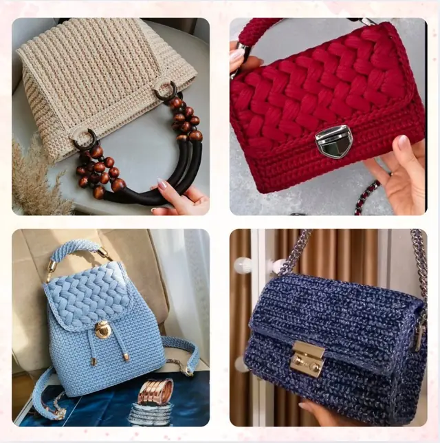 Bolsa de crochê do catálogo 6